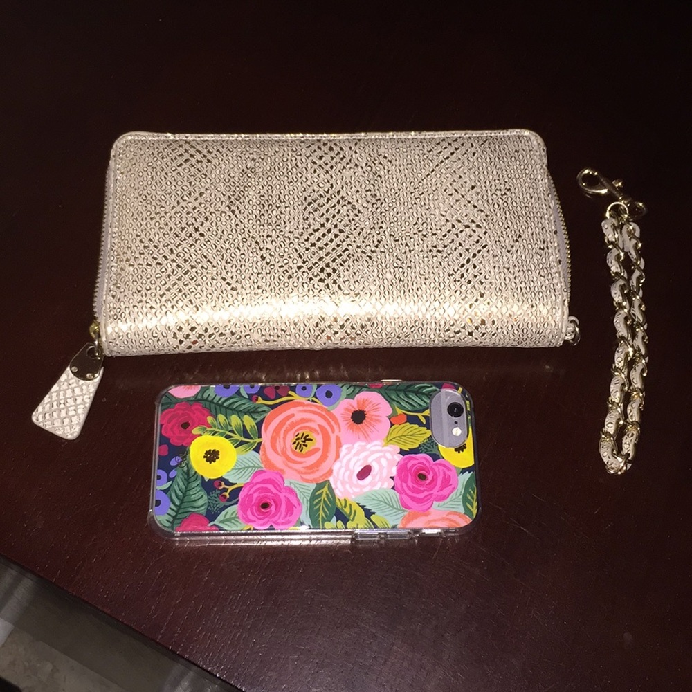 GORGEOUS GOLD Elaine Turner Zip📱 Wallet/Wristlet